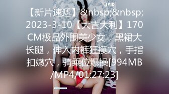 【新片速遞】&nbsp;&nbsp;2023-3-10【大吉大利】170CM极品外围美少女，黑裙大长腿，伸入内裤狂摸穴，手指扣嫩穴，骑乘位爆操[994MB/MP4/01:27:23]