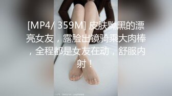 [MP4/ 359M] 皮肤黝黑的漂亮女友，露脸出镜骑乘大肉棒，全程都是女友在动，舒服内射！